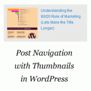 Post Navigation with Thumbnails