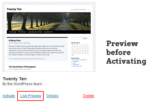 Live Theme Preview - WordPress 3.4 Live Theme Preview - WordPress 3.4