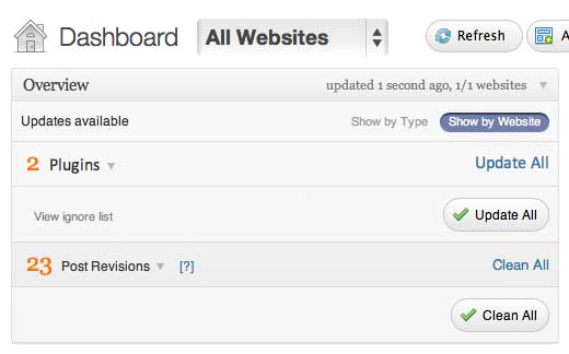 ManageWP Dashboard