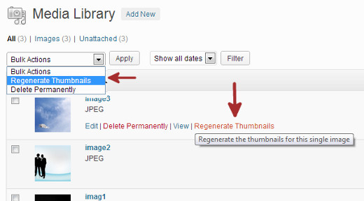 Wordpress Regenerate Thumbnails Without Plugin