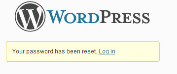 Password reset complete