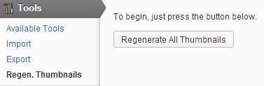 Regenerate Post Thumbnails