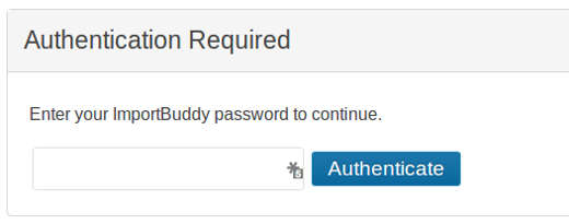 Enter your backupbuddy password