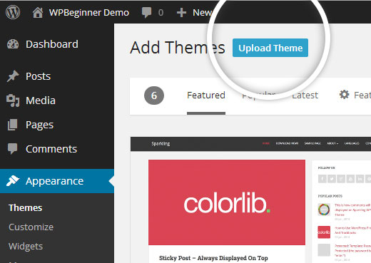 WordPress Theme Install Upload Theme