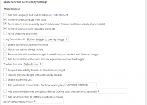 Miscellaneous Accessibility Settings Miscellaneous Accessibility Settings