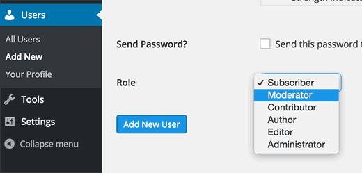 Adding a moderator user role in WordPress