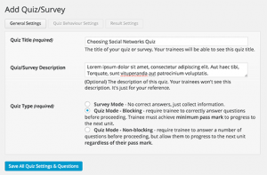 Adding a quiz or survey Adding a quiz or survey
