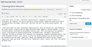 Creating a course unit Creating a course unit