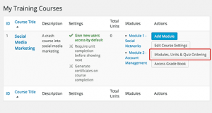 Adding units and quizzes to courses and modules Adding units and quizzes to courses and modules