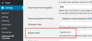 Adding CSS class for your columns Adding CSS class for your columns