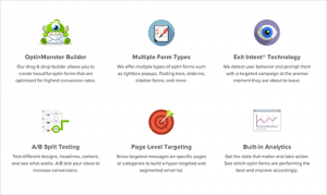 Example of feature boxes on the homepage of a WordPress powered website Example of feature boxes on the homepage of a WordPress powered website