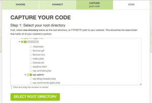 Select root directory Select root directory