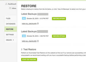 Site restore from backups on CodeGuard Site restore from backups on CodeGuard