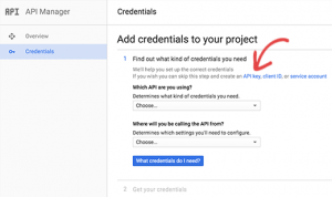 Click on API key link to generate API key Click on API key link to generate API key