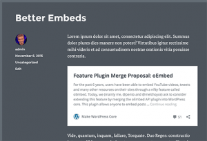WordPress post embeds WordPress post embeds