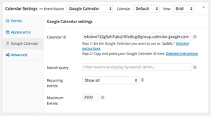 Adding calendar ID in WordPress Adding calendar ID in WordPress