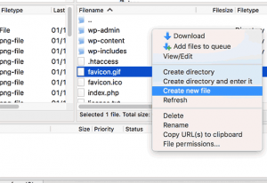 Creating a new file using FTP Creating a new file using FTP