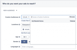 Retargeting custom audience on Facebook Retargeting custom audience on Facebook