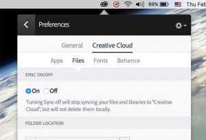 Enable file syncing in Adobe creative cloud app Enable file syncing in Adobe creative cloud app