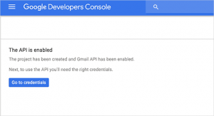 Gmail API Enabled Gmail API Enabled