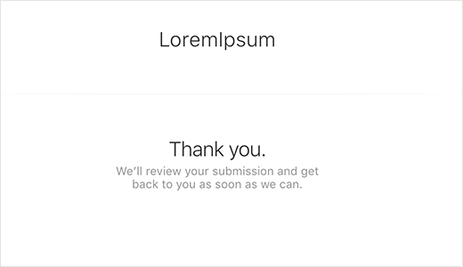 Thank you message Thank you message