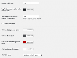 TLDR CTA display settings TLDR CTA display settings