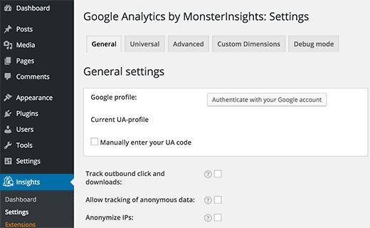 Authenticate Google Account to select your Analytics profile Authenticate Google Account to select your Analytics profile