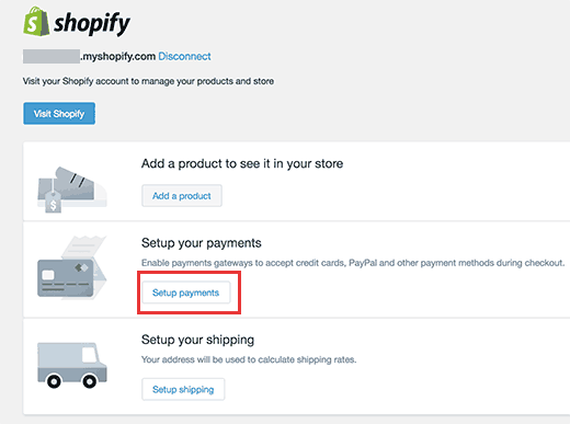 Open payment setup in Shopify for WordPress Open payment setup in Shopify for WordPress