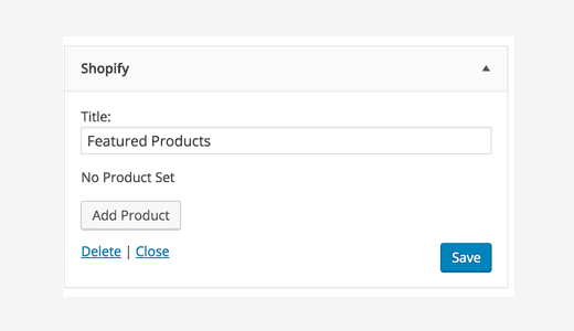 Shopify widget Shopify widget