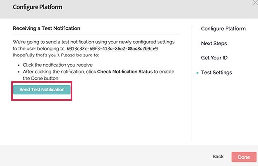 Send test notification Send test notification