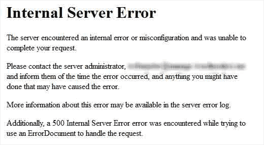 Internal server error Internal server error