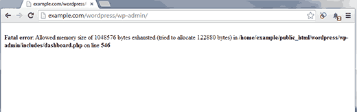 Memory size error Memory size error