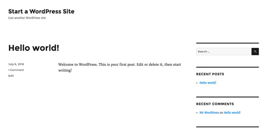 Default WordPress Theme Default WordPress Theme