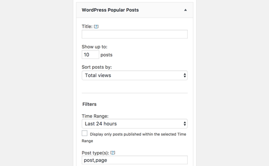 WordPress Popular Posts Widget