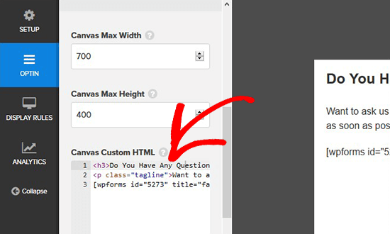 Add login form embed code in modal popup