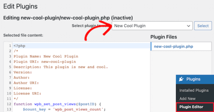 Add code to site specific plugin