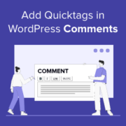 How to add quicktags in WordPress comment forms