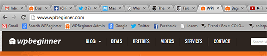 Favicons in Browser Tabs