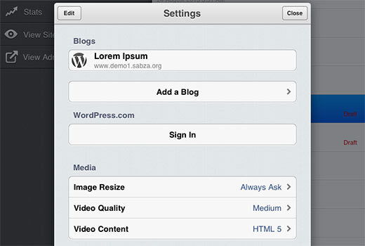 How to Use WordPress App on your iPhone and iPad