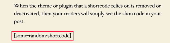 Unused Shortcode Is Visible in Your Posts and Pages