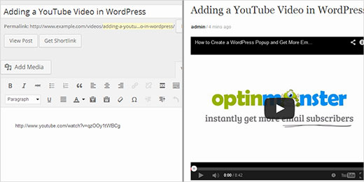 Adding a YouTube Video in WordPress