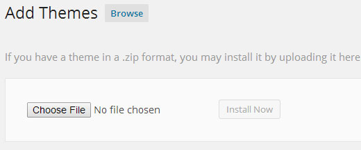 Upload the Theme File in WordPress