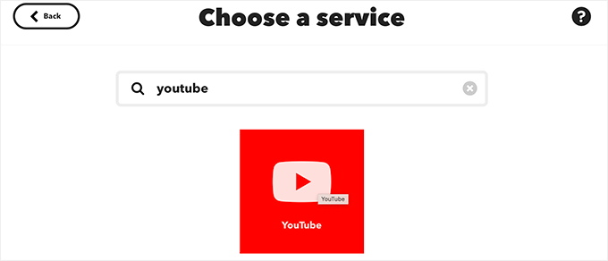 Select YouTube