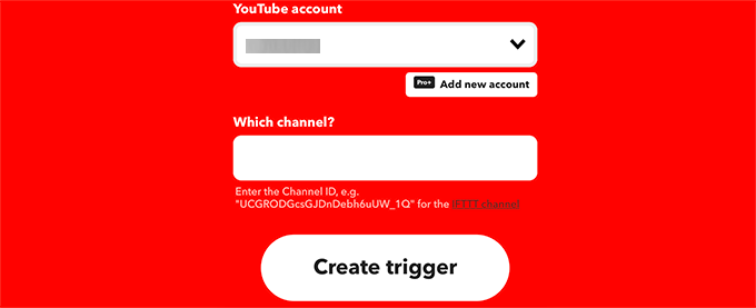 Enter your YouTube channel ID