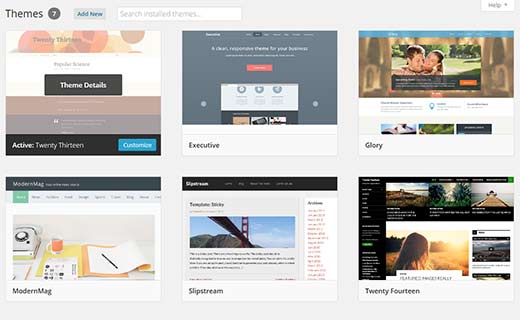 Thousands of themes available for WordPress.org sites