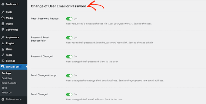 How to disable the WordPress password reset emails