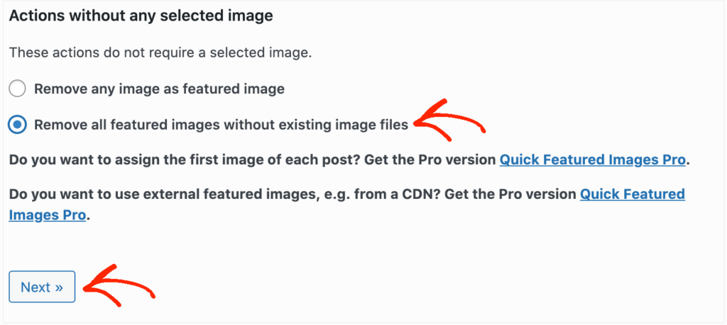 Removing featured images from WordPress in bulk
