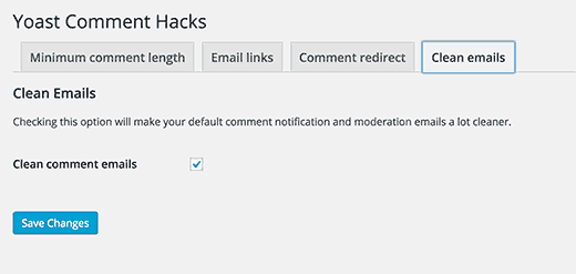 Send cleaner comment notification emails