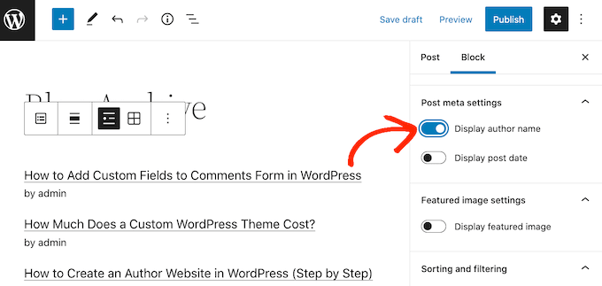 Adding the author name to the post list in WordPress