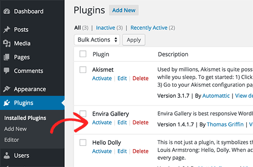 Installed plugins